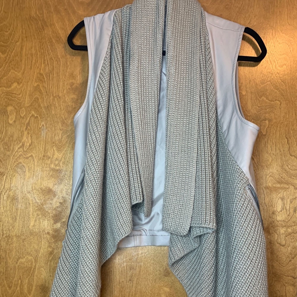 Women’s leather/sweater vest